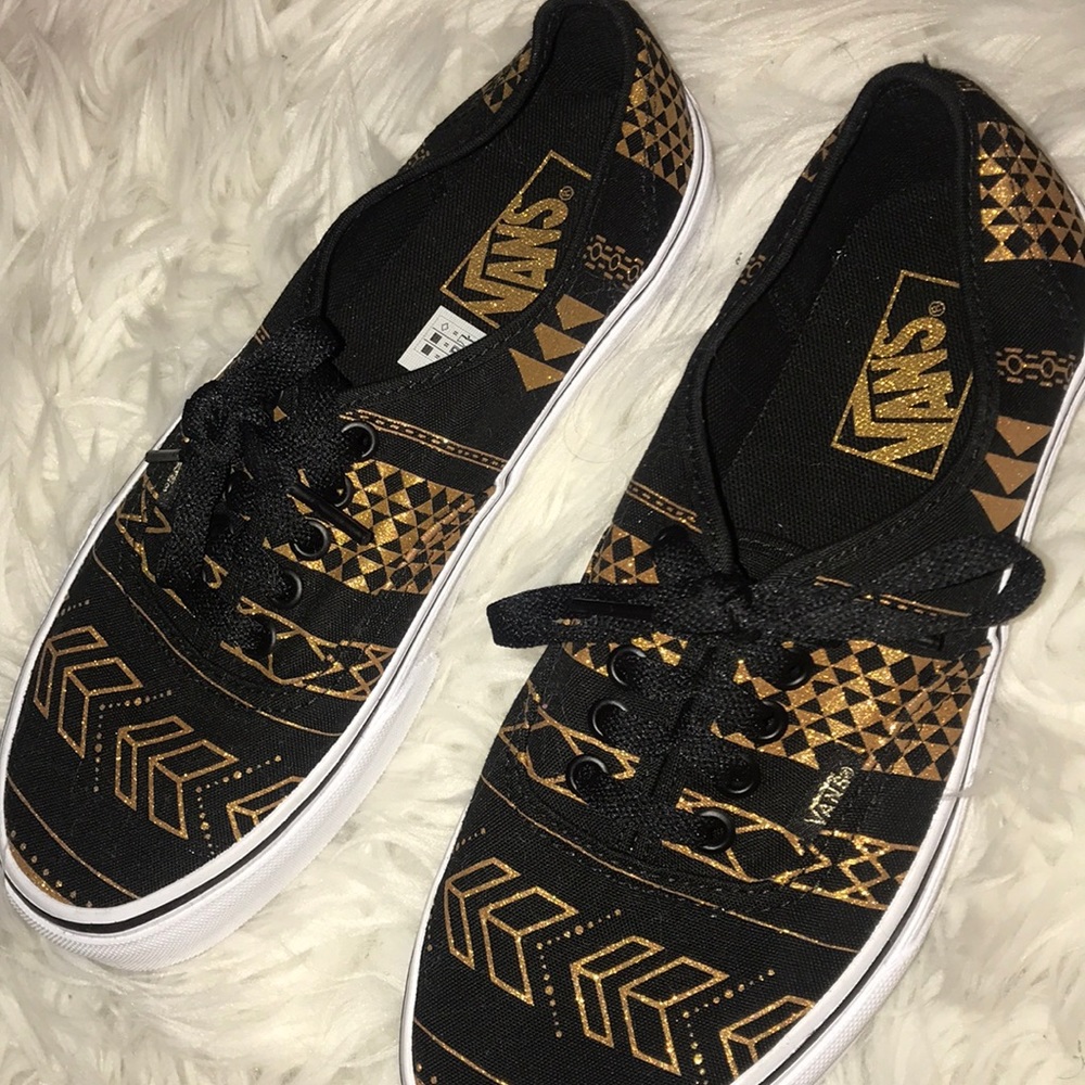 Gold and Black Vans